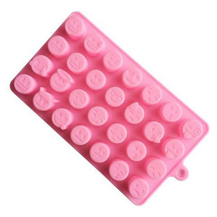 Silicone Cake Mold 28 Grid Smiley Memes Expression DIY Chocolate Fudge Christmas Cake Ice Cube Mold Kitchen Baking Tool For