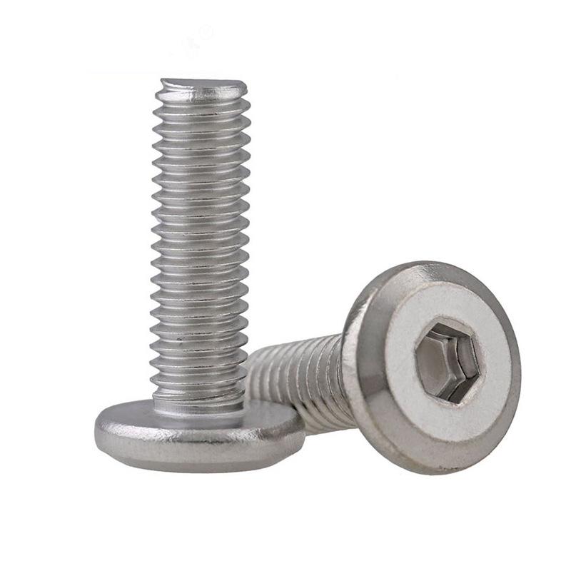 304 Stainless Steel Flat Round Head Beveled Edge Inner Hexagon Countersunk Bolt (M2-M12)