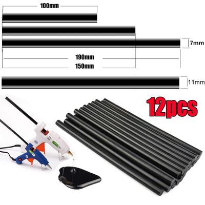 12 Stück Auto Dellen Klebesticks 7mm/11mm Stark Klebend Karosserielack Reparatur Heißschmelzstreifen Schwarz Autoreparatur Klebestift Werkzeuge