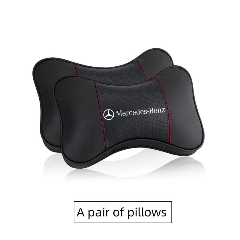 Poduszka pod zagłówek fotelika samochodowego Poduszka pod szyję Ochraniacz ramienia pasa bezpieczeństwa Do Mercedes Benz AMG W204 W205 W211 W212 W213 W176 GLA CLA Naklejki