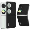 For Huawei Pocket 2 Phone Case Genuine Cow Leather with Hard PC Inner Shell Litchi Texture