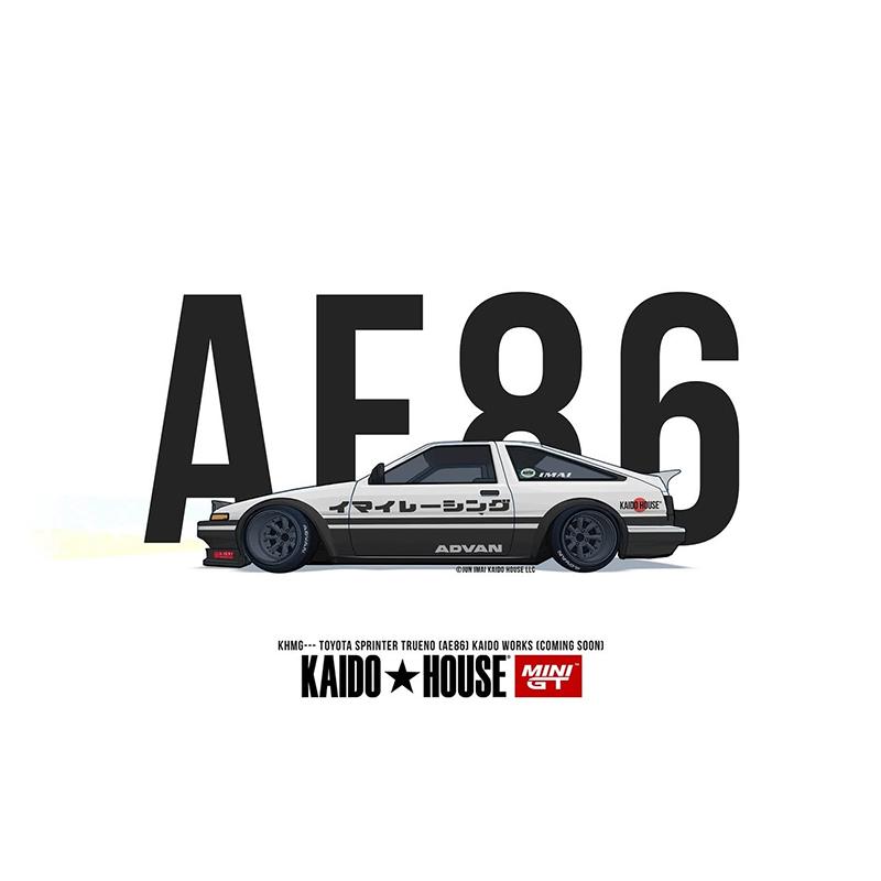 KHMG 180 In Stock 1:64 Toyota Sprinter Trueno AE86 IMAIRACING V1 Diecast Car Model Kaido House MINIGT