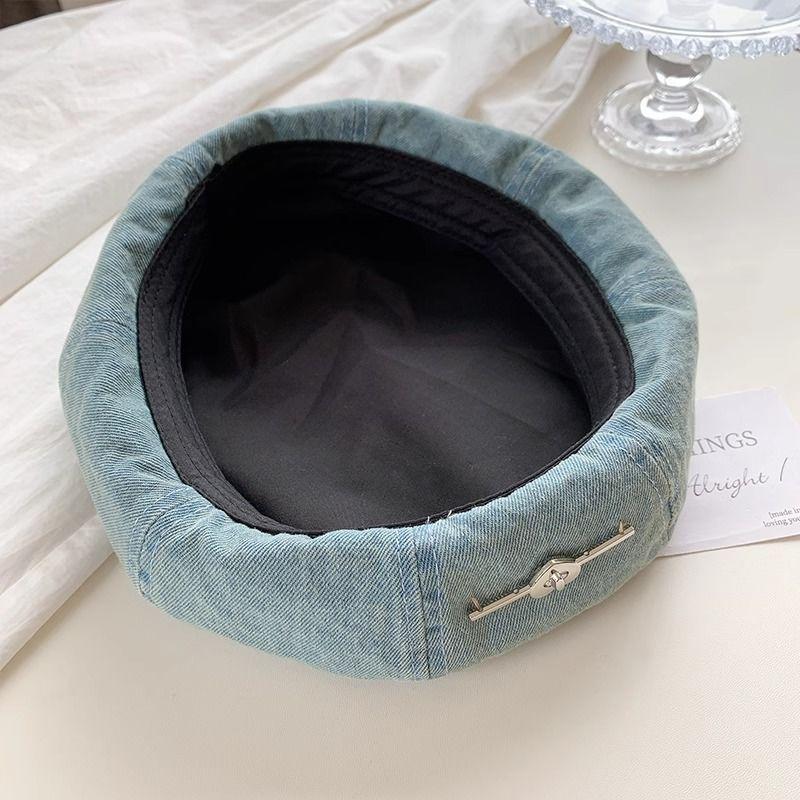 

Summer hat female love accessories cowboy hat retro washed painter hat versatile octagonal hat One Size