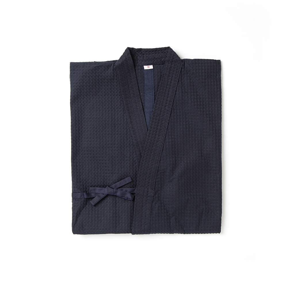 Kendo Honeycomb Waffle Navy 170cm [Chukenshi] Gi, Weave, Blue, Cotton,