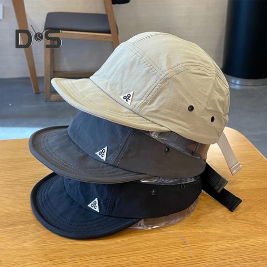 Unisex kšiltovka s krátkým okrajem nastavitelný otvor v culíku ochrana proti slunci Anti-UV kopule Hip Hop Street Dance Cap Rybářská cestovní čepice