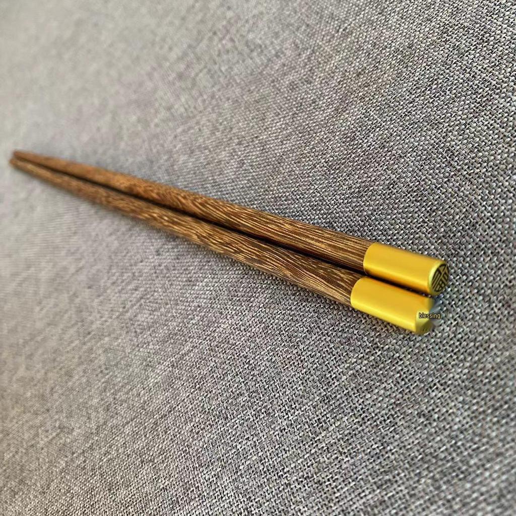 Antibacterial Solid Wood Chopsticks: Anti-Mold Wing Wood & Red Sandalwood, Non-Slip, Extended for Hot Pot, 2024