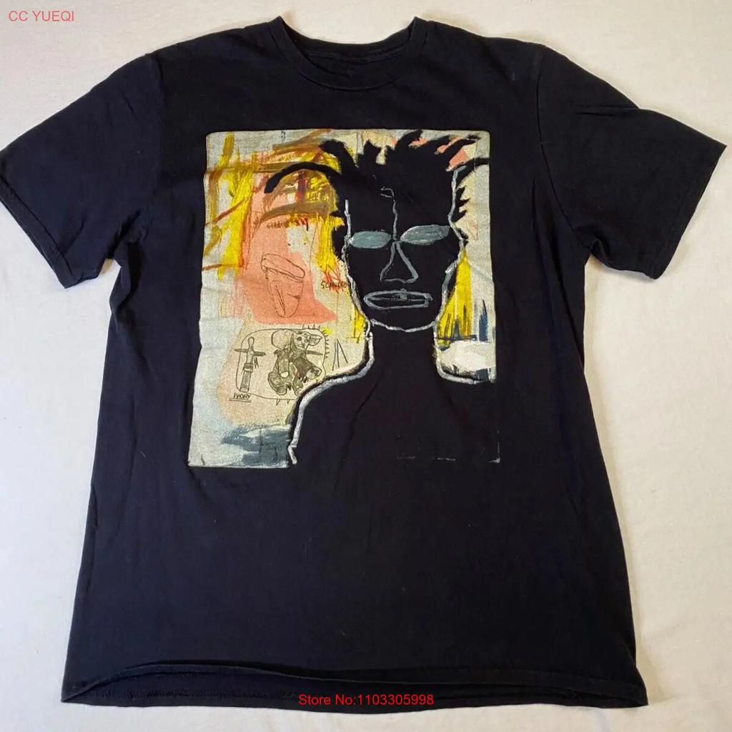 Abstract Self Portrait T Shirt Modern Pop Art Style Medium Black Cotton Vintage Versatile Soft Slightly Graphic