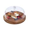 Covered Pastry Tray Round Wooden Cake Tray with Lid for Dining Presentation, Cake Service, Tea Gathering Display and Family Table Use