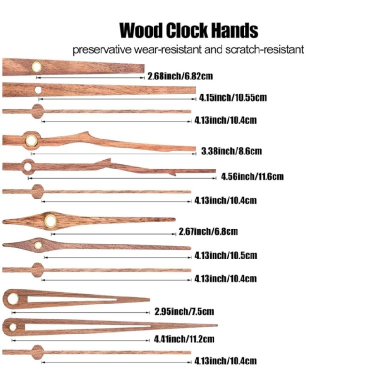 Quiet Clock Movement Clock Mechanism with Wood Clock Hands Clock Accessories for Wall Clock Repair Replacement Kits