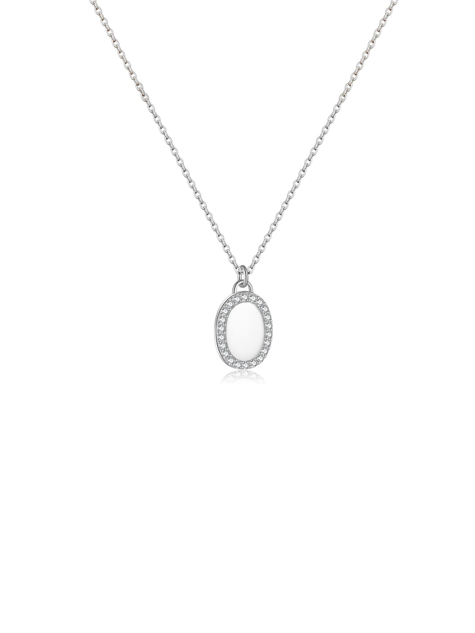

Winter 925 Sterling Silver Gold Ovals Pendant Long Chain Necklace Women Fine Jewelry Gift Clear Zircon Jewels серебряный