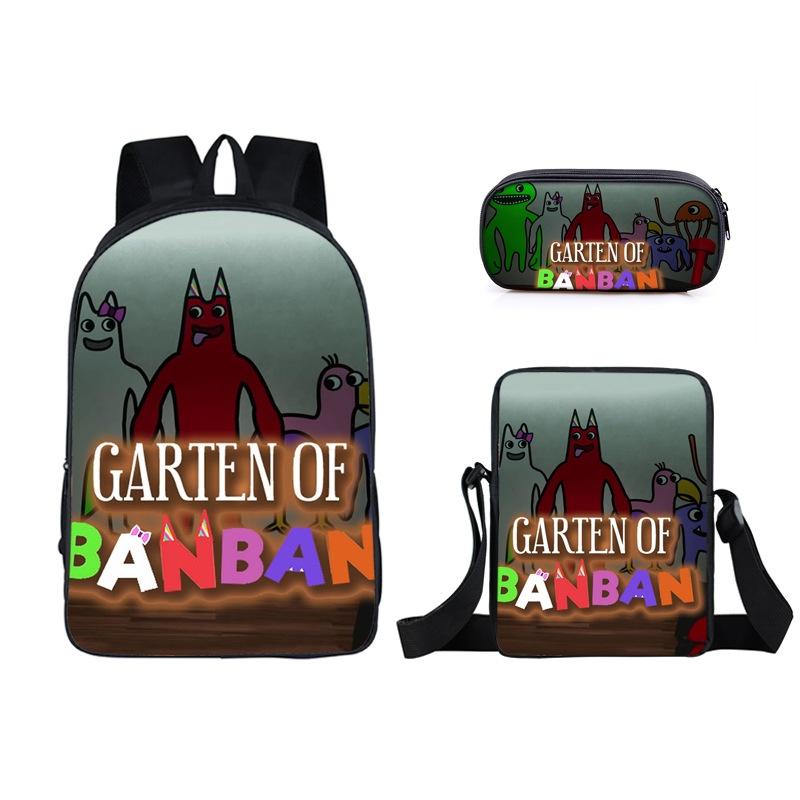 3tlg./Set Garten Of Banban Rucksack Umhängetasche Mäppchen Schüler Schulgeschenk