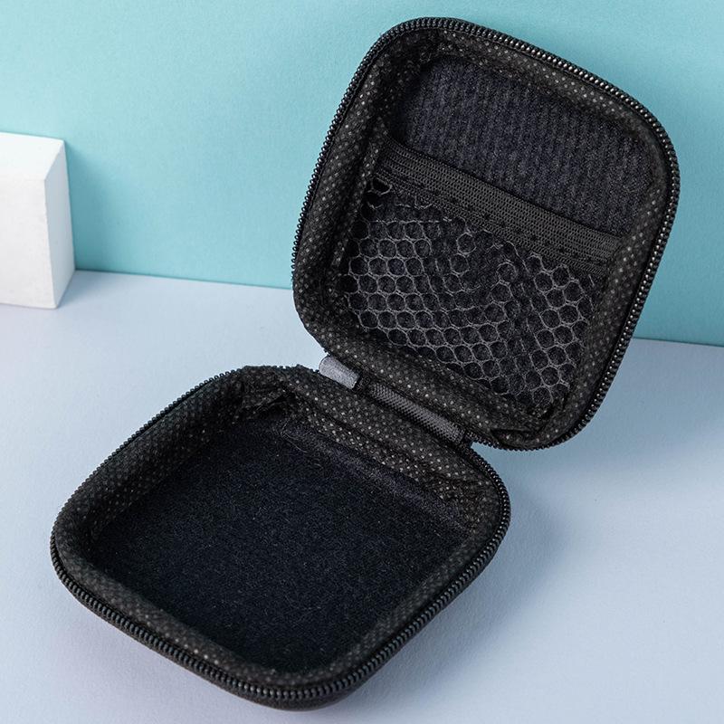 Portable Mini Zipper Headphone Bag Charging Cable Storage Box EVA Anti-Pressure Headset Data Cable Holder Headphone Carry Bag