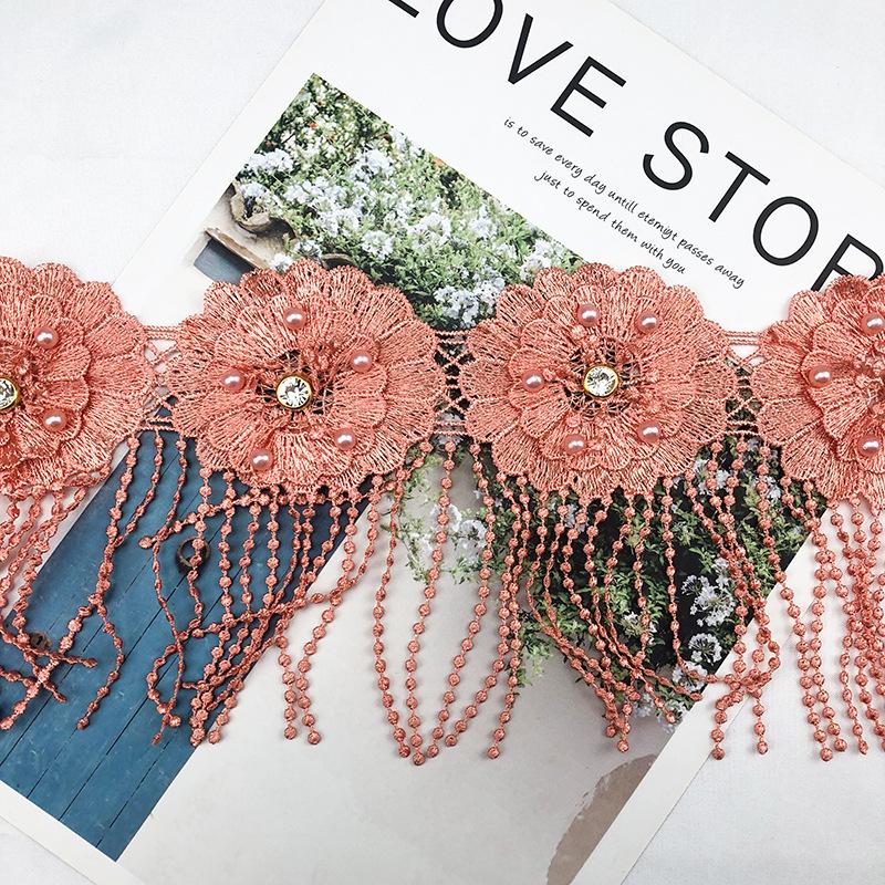 

Материалы для рукоделия 10 ярдов кружева для вышивки, водорастворимое кружево, фейерверк, подвесные бусины, украшения, одежда, аксессуары, кружево 12.5cm/5 yards