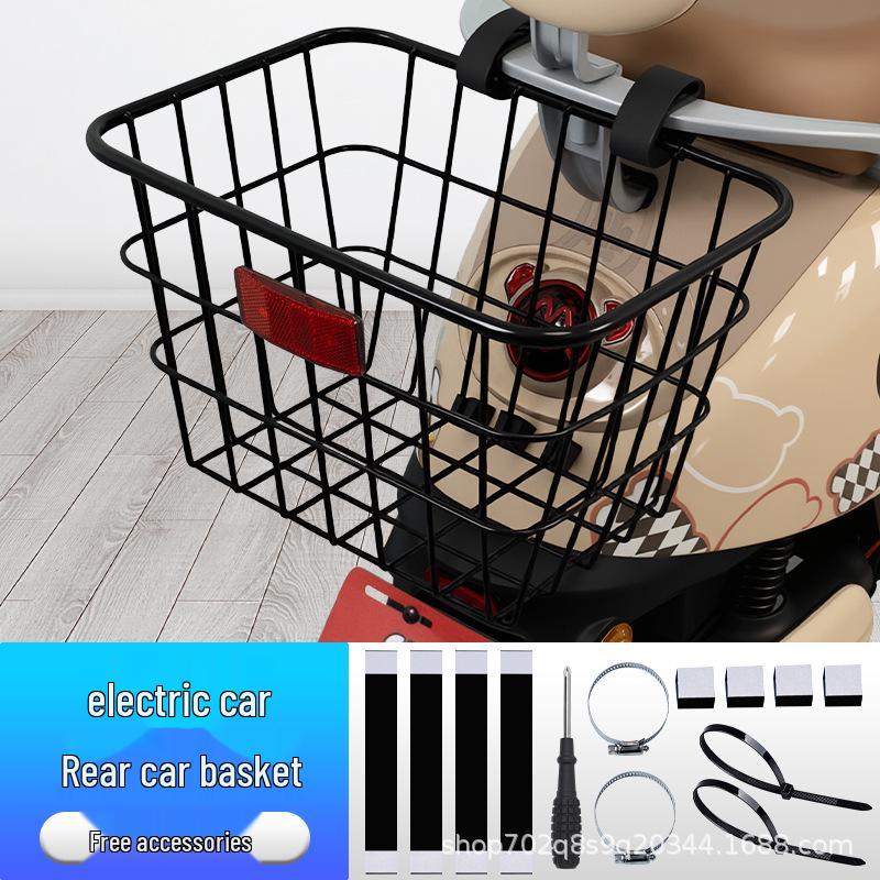 Electric Motorcycle Rear Storage Basket for Helmet and Gear