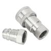 2 Pcs 12in NPT Hydraulic Coupler Male and Female ISO 7241A Hydraulic Quick Connect Coupling with