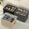 Caja de Almacenamiento Dividida Multifuncional para Ropa y Misceláneos Caja de Almacenamiento de Zapatos Visible para el Hogar Plegable con Tapa Caja de Zapatos Visible