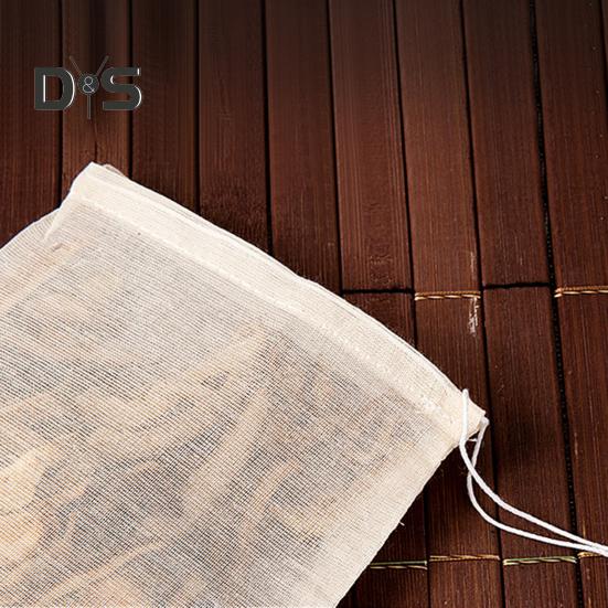 50 Pcs Spice Bags for Cooking Soup Reusable Drawstring Bag Tea Bags Unbleached Cheesecloth Bag for Straining Making Tea