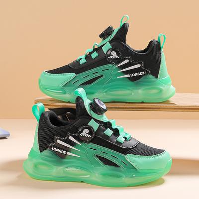 New Boys Sneakers Mesh Breathable Non-slip Rotating Buckle Soft Sole Lightweight Shoes Tide