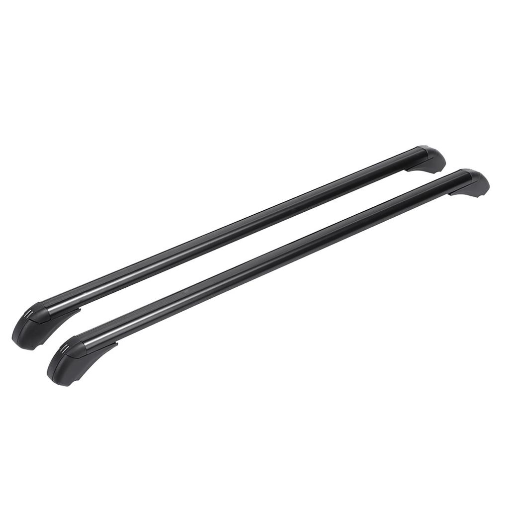   2x Aluminum Car Top Luggage Luggage Roof Rack     Carrier with 2 Buttons, Hvy Duty Roof Rack Compatible with Most Vehicles