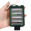 MNFT 36Pcs/Box Trout Fishing Flies Collection Dry Wet Nymph Streamers Perdigon Euro Fly Assortment with Box Flyfishing Fly Lures