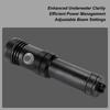 Scuba Diving Flashlight 4-Modes Bright Waterproof Underwater Rechargeable Underwater Flashlight For Diving For Marine Fishing