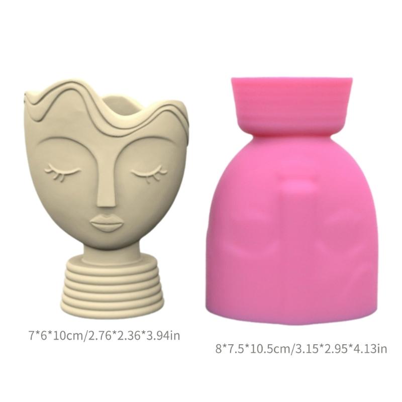 Handmade Abstract Person Shape Silicone Craft Mold for Unique Succulent Planter and Abstract Succulent Pots Artisans