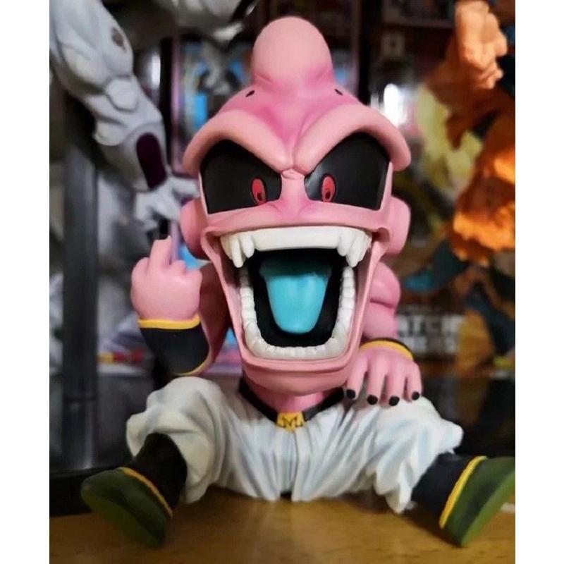 Design Intemporel Dragon Ball Z Super Saiyan Kid Buu Doigt d'Honneur Vertical Figurine en PVC