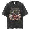 Hotblood Anima Attack on Titan Graphic Print TShirt Men Women Harajuku Vintage Washed Cotton Solf Summer New Tee Oversized Top