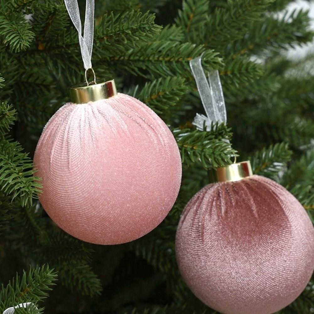 12pcs/SET Velvet Velvet Christmas Balls Set 6cm Christmas Tree Ornaments  Party Supplies