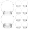 VILLCASE Christmas Snow Globe Clear 270ml DIY Craft Set of 10 Kit, Plastic, Round, Decoration,