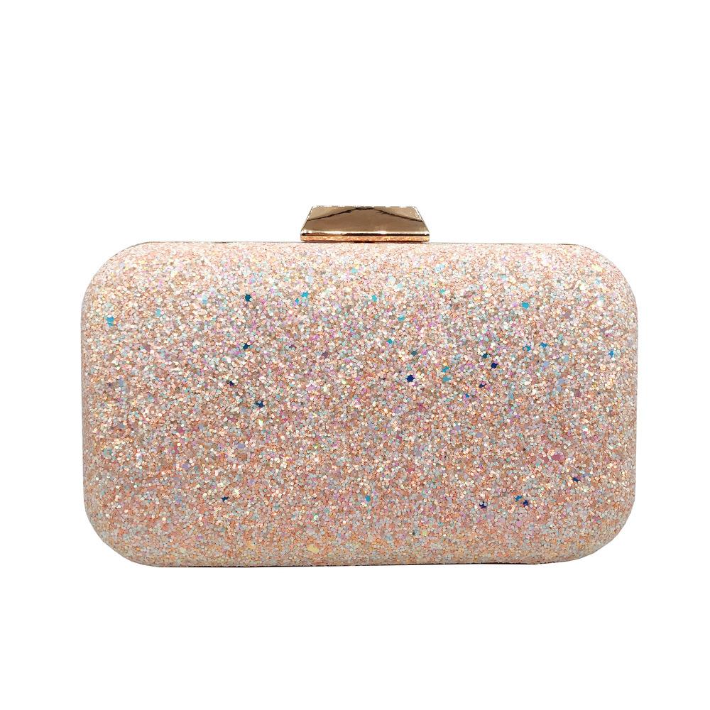 Clutch Bag New Sequined Evening Bag Annual Meeting With Dress Evening Bag Women Messenger Bags Chain Bag розовый