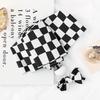 French Retro Checkerboard Sun Rain Umbrella