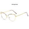 Color-Changing Anti-Blue Light Cat Eye Glasses with Rhinestones and Myopia-Compatible Flat Lenses