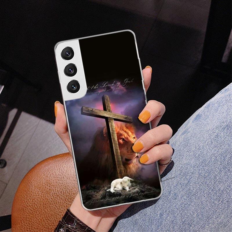Lion Alpha Male Cub King Phone Case For Samsung Galaxy S24 S25 Edge S26 Ultra S23 S22 S21 Plus S20 FE + Personalized Print Cover