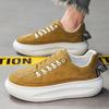 Breathable Corduroy Shoes Men Casual Height Increased Platform Shoes for Men Sport Running Flats Winter Plush Board Sneakers