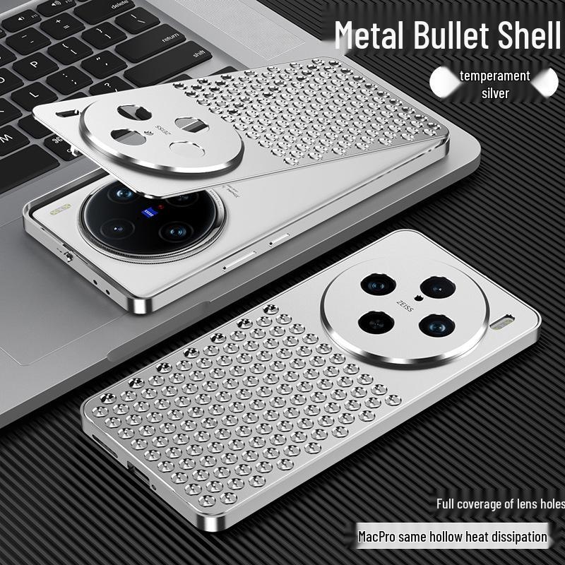 Vivo X100 Pro Aromatherapy Aluminum Alloy Phone Case with Metal Snap Button and Heat Dissipation