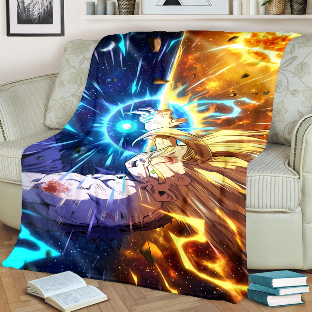 Warm Dragon Ball! Print Blanket Soft Flannel for Bedrooms, Sofas, Beds, Chairs, Picnics, Travel