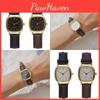 8109 Square Gold Case Logo Customizable Decorative Pointer Display Quartz Couple Watch