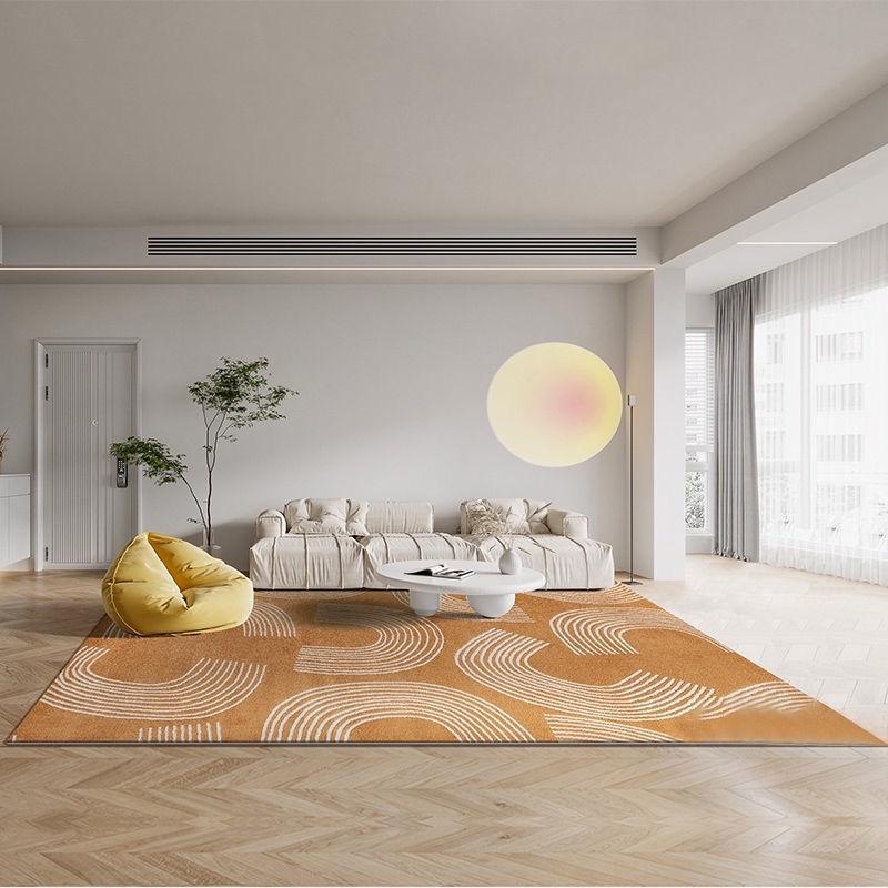 Modern Light Luxury Orange Carpet Home Soft Lounge Rugs Dirty Living Room Large Area Rug Bedroom Decor Carpets Entrance Door Mat