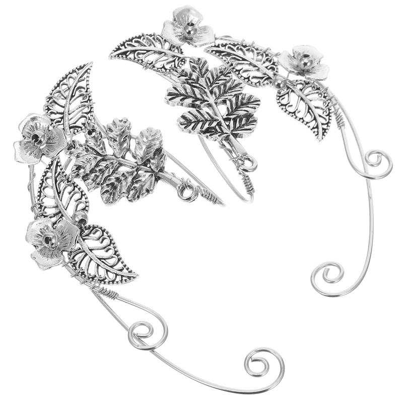 Elegant Sweet Elf Ear Cuffs Wedding Earrings Women Trendy Gold Color Wrap Fairy Ear Clip On Earrings Fashion Jewelry Girls Gift