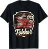 Oud Fokker WW1 vliegtuig Duits Fokker TEE Shirt Gemaakt in de VS Maat S tot XL