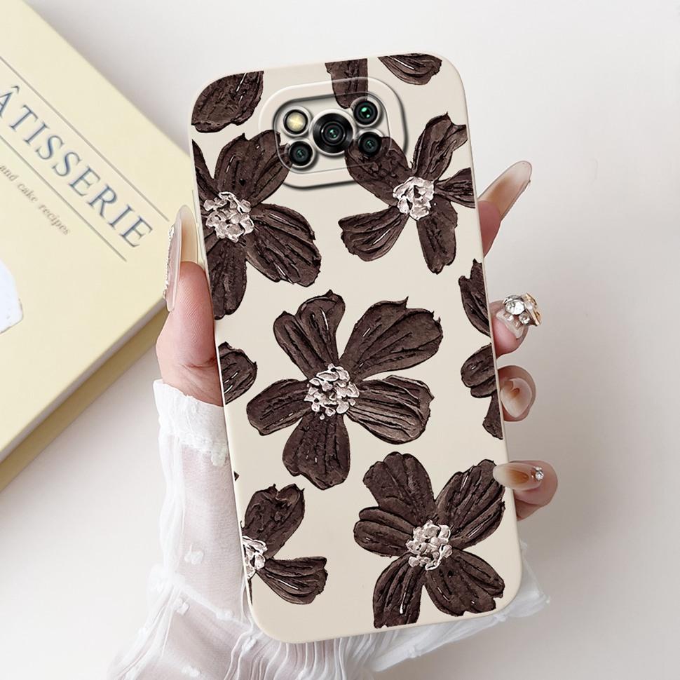 Phone Case For Xiaomi Poco X3 Pro Cases Simple Pattern Shockproof Back Cover Soft TPU For Xiaomi Poco X3 PocoX3 NFC Case Bumper