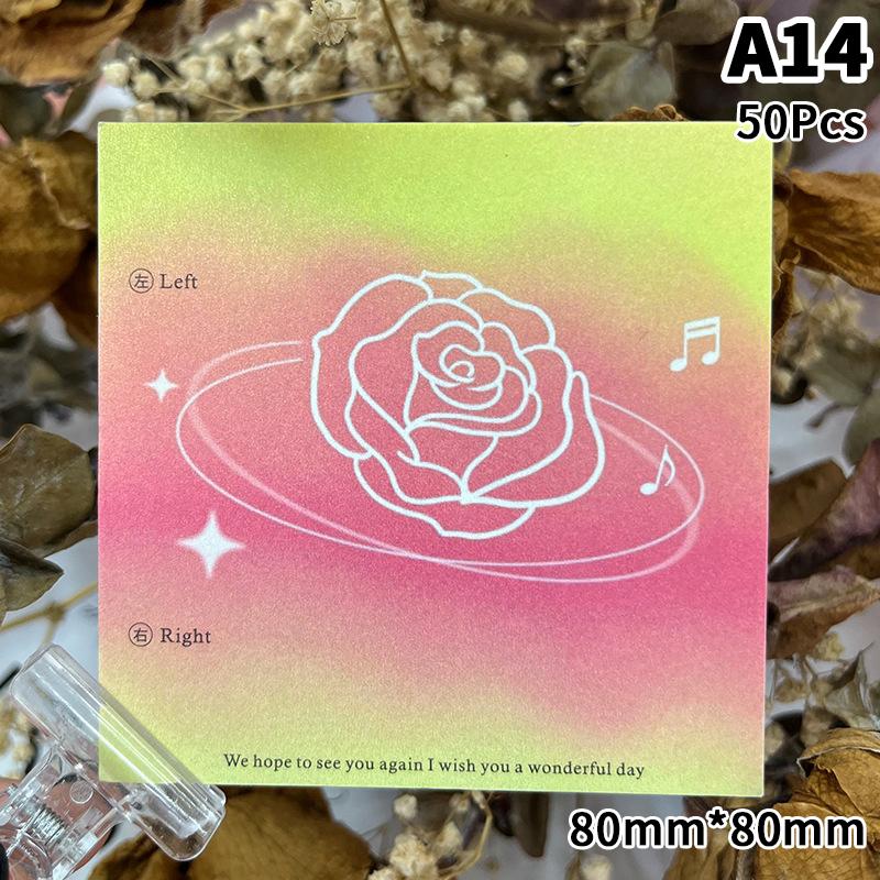 50Pcs Press On Nail Cardboard Cards 6.5X6.5Cm 8X8Cm Cartoon Pattern Nail Art Display Photo Props Card False Nail Tips Manicure