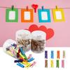 80/90PCS Wood Push Pin Clip for Cork Board, Decorative Pushpins with Clip Thumb Tacks for Notes Photos, Bulletin Board