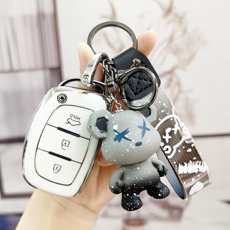 Cartoon Key Cover for Hyundai Models: Ix25, Mistra, Ix35, Elantra, Lingdong, Verna