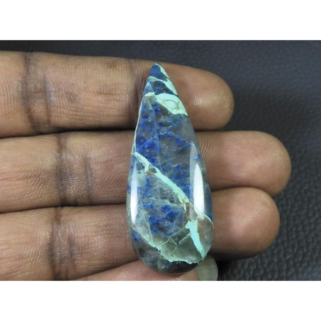 19X49X06MM Natural Shattuckite Pear Cabochon Loose Designer Gemstone 52Cts. D-274