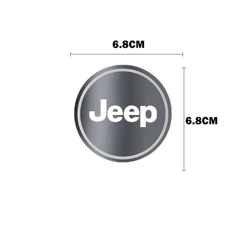 7 Colors LED Car Cup Coaster Smart Sensor Light Mat Automotive Interior Accessories for Jeep Wrangler Grand Cherokee Compass AKO1