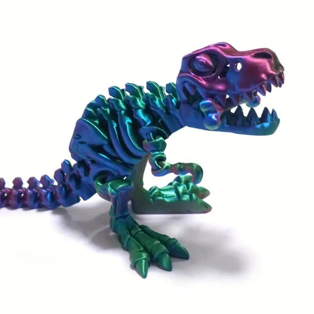 Rotatable 3D Printed Crystal Dinosaur Crystal 3D Articulated Dinosaur Toys  Kid Gift