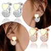 925 Silver Yellow Heart Linked To Heart Earrings Jewelry Women Rose Gold Earrings Designer Anniversary Gift