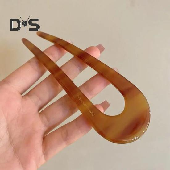 Hair Stick Acetic Acid Lightweight U-Shaped Hairpin School Work Travel Hair Fork Women Hair Accessory